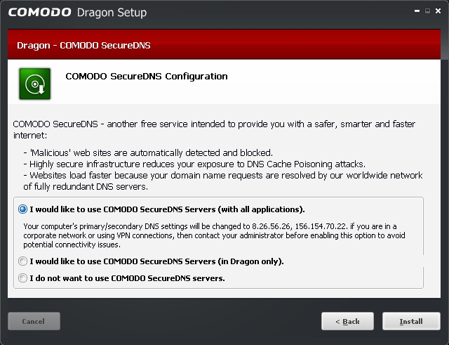 Comodo Dragon Navegador con alto indice de seguridad, basado en Chrome