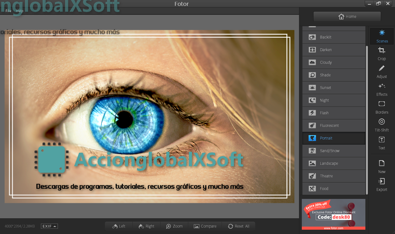 Fotor Recurrente y sencillo programa para editar imágenes y crear collages