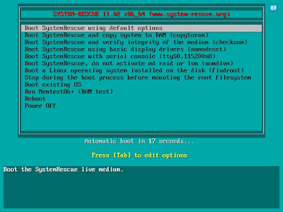 SystemRescueCd 13.02 - Completo disco de rescate de sistemas basado en Linux