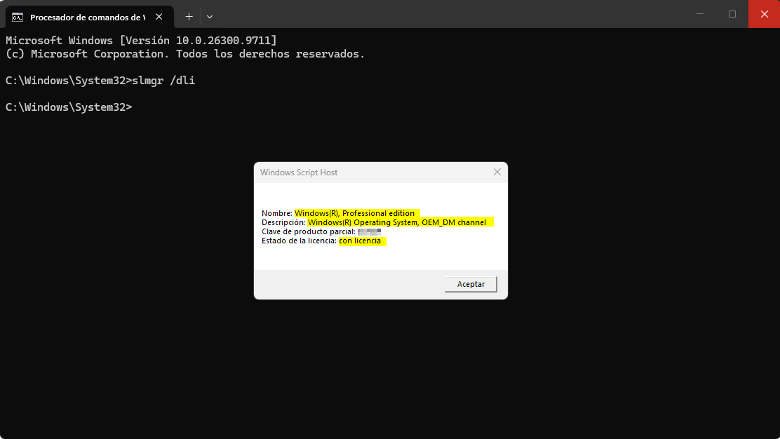 Cómo saber si Windows está activado permanentemente con un comando